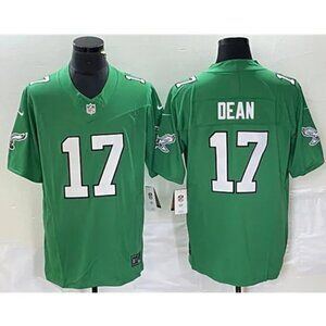 Mens Youths Kids Womens Nakobe Dean Green Vapor Stitched Jersey
